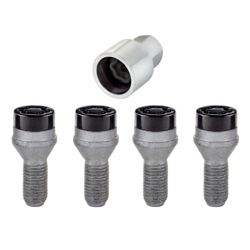 McGard Wheel Lock Bolt Set - 4pk. (Cone Seat) M12X1.25 / 17mm Hex / 22.0mm Shank Length - Black-thumbmail-2