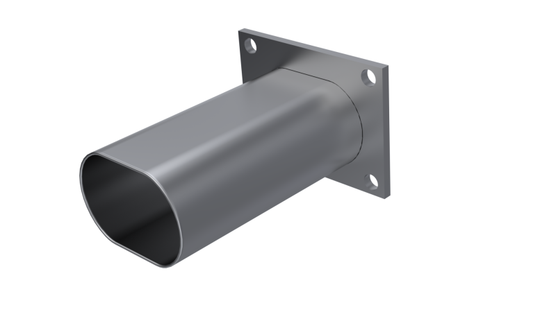QTP 3in Weld-On QTEC Low Profile Conncetion Oval Tube Kit-thumbmail-2