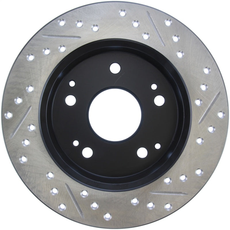 StopTech 02-06 Acura RSX Incl. Type S / 97-01 Integra Type R Slotted & Drilled Right Rear Rotor-thumbmail-5