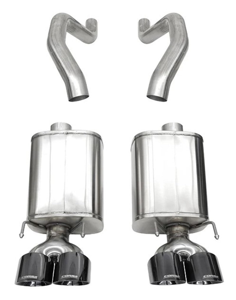 Corsa 06-13 Chevy Corvette C6 Z06 7.0L / 09-13 ZR1 6.2L Black PVD AxleBack Exhaust w/4.5in Twin Tips-thumbmail-3