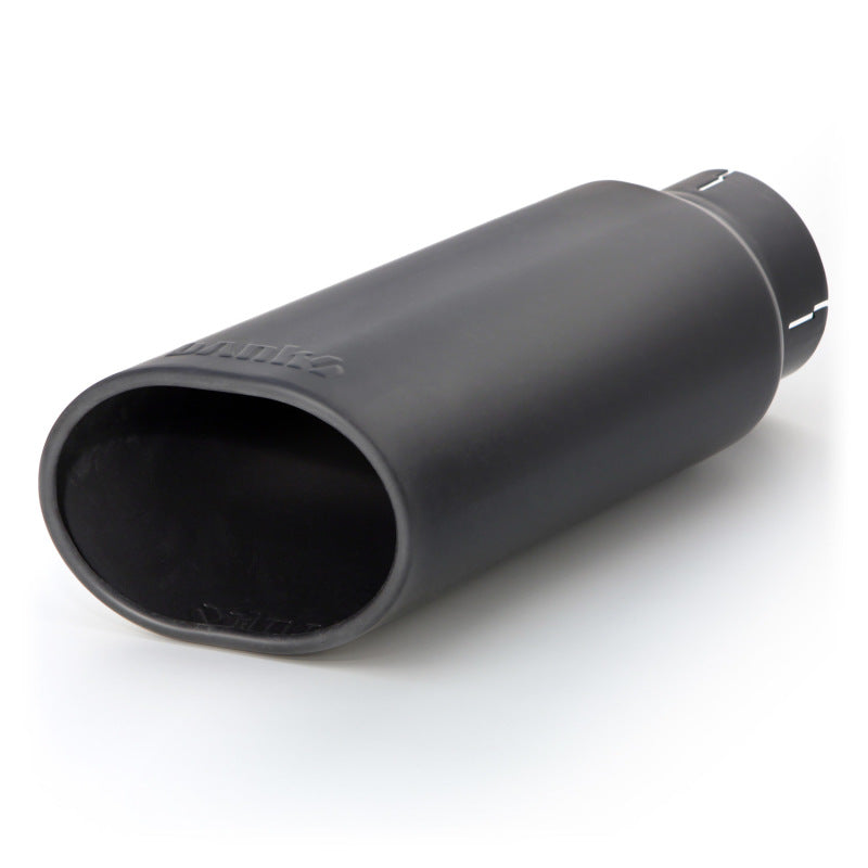 Banks Power Tailpipe Tip Kit - SS Obround Slash Cut - Black - 3.5in Tube - 4.38in X 5.25in X 13.38in-thumbmail-2