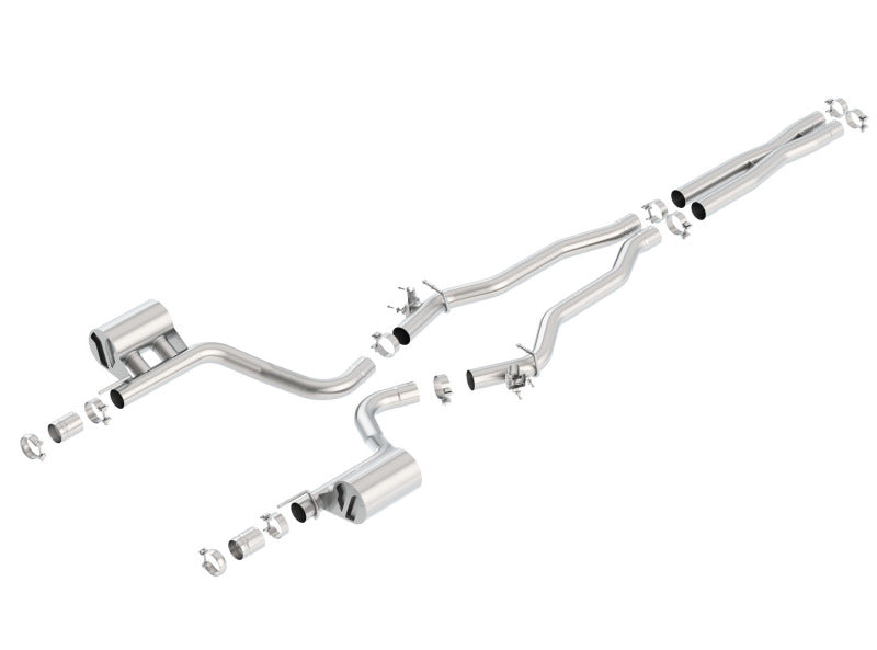 Borla 15-16 Dodge Charger Hellcat 6.2L V8 ATAK Catback Exhaust w/ Valves No Tips Factory Valance-thumbmail-1