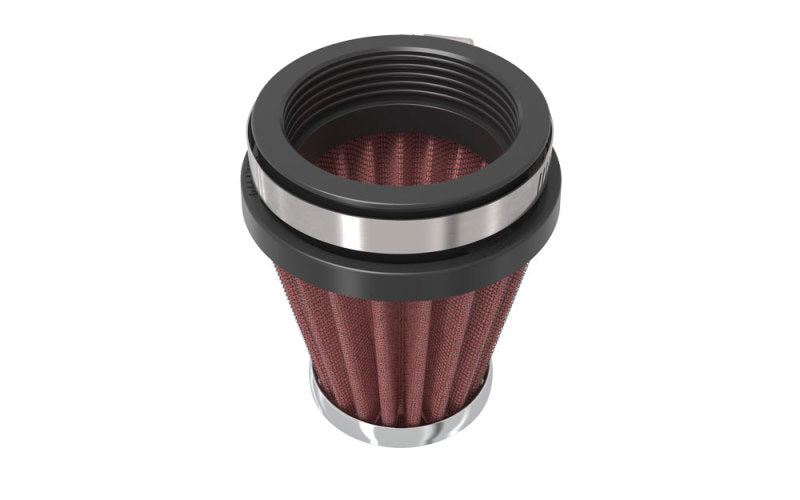 K&N Universal Chrome Filter 2 1/8 inch FLG / 3 inch Bottom / 2 inch Top / 3 inch Height-thumbmail-5