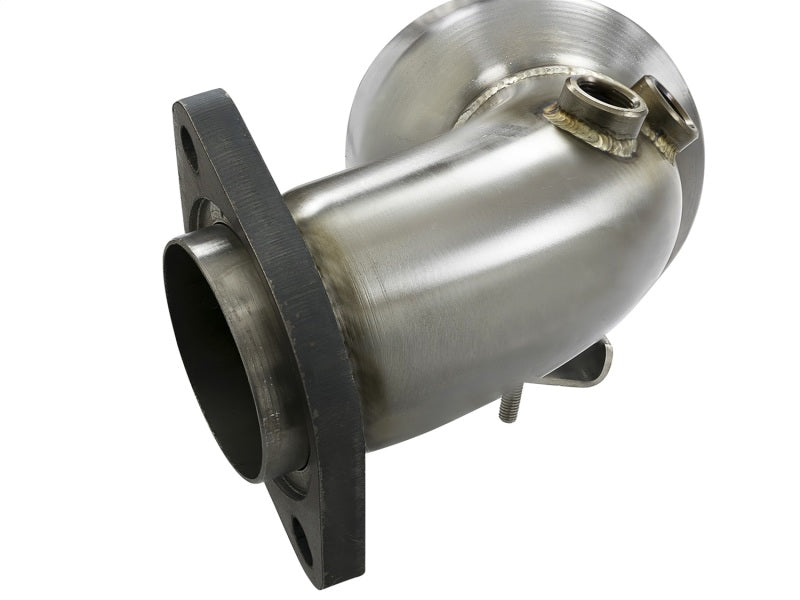 aFe Twisted Steel 3in. 304 SS Catted Series Downpipe 16-18 Ford Focus RS I4-2.3L (t)-thumbmail-2