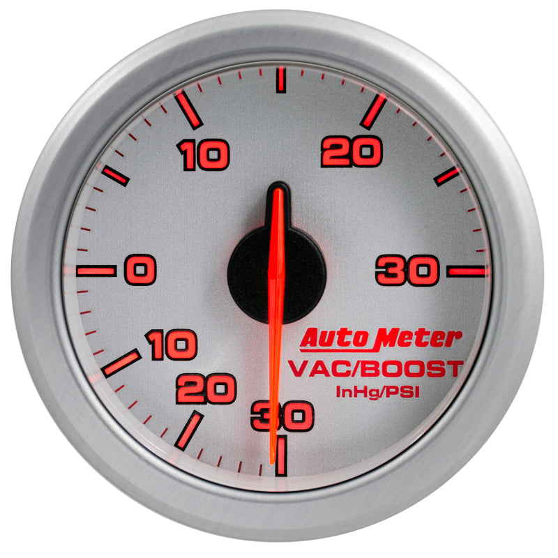 Autometer Airdrive 2-1/6in Boost/Vac Gauge 30in HG/30 PSI - Silver-thumbmail-5