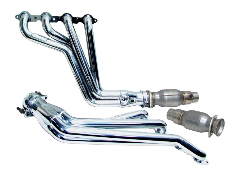BBK 10-15 Camaro LS3 L99 Long Tube Exhaust Headers With Converters - 1-3/4 Chrome-thumbmail-3