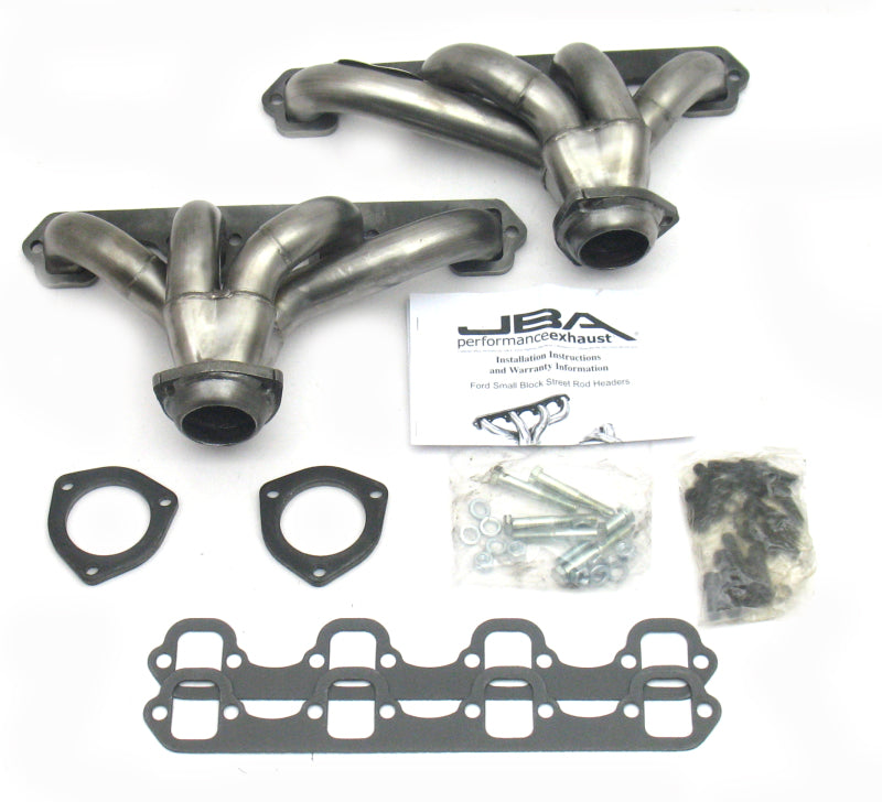 JBA Ford 260-351W SBF 1-5/8in Primary Raw 409SS Tight Tuck Header-thumbmail-2
