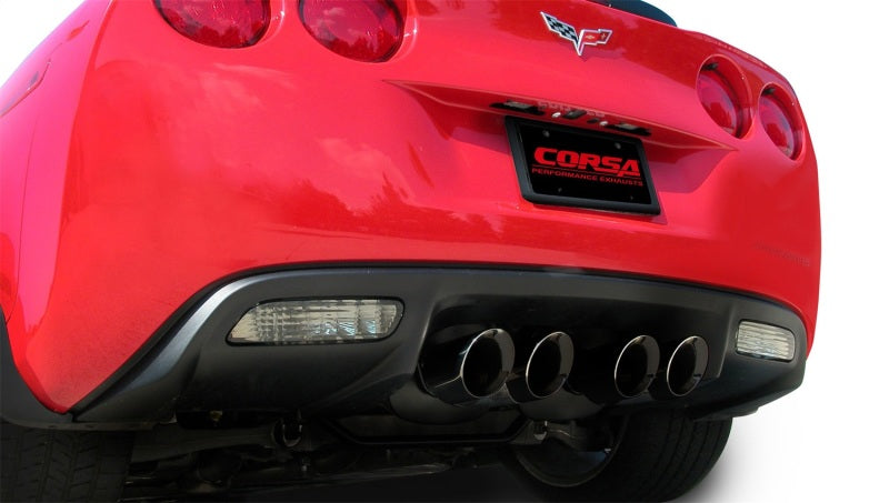 Corsa 06-13 Chevrolet Corvette C6 Z06 7.0L V8 Black Sport Cat-Back Exhaust-thumbmail-3