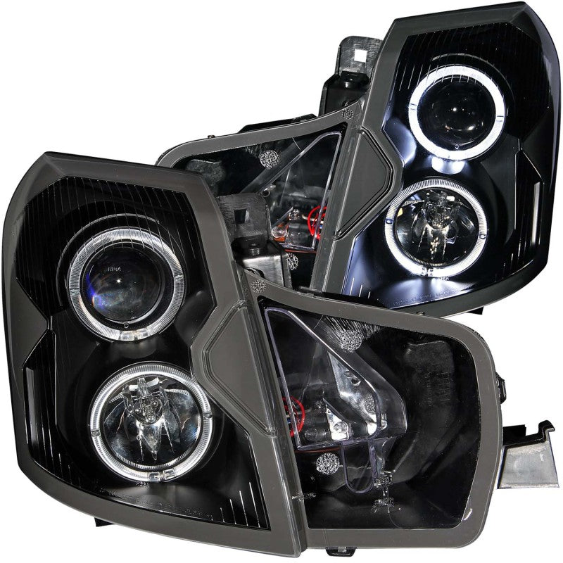 ANZO 2003-2007 Cadillac Cts Projector Headlights w/ Halo Black-thumbmail-2