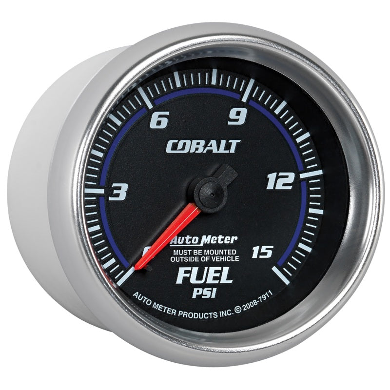 Autometer Cobalt 2-5/8in  Mechanical Fuel Pressure Gauge 0-15 PSI-thumbmail-3
