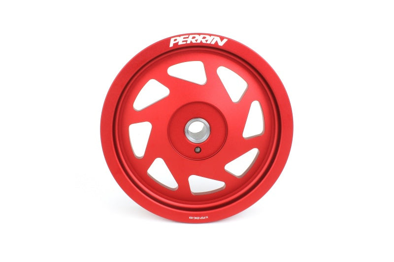 Perrin 19-21 Subaru WRX / 16-18 Forester Lightweight Crank Pulley (FA/FB Engines w/Large Hub) - Red-thumbmail-5