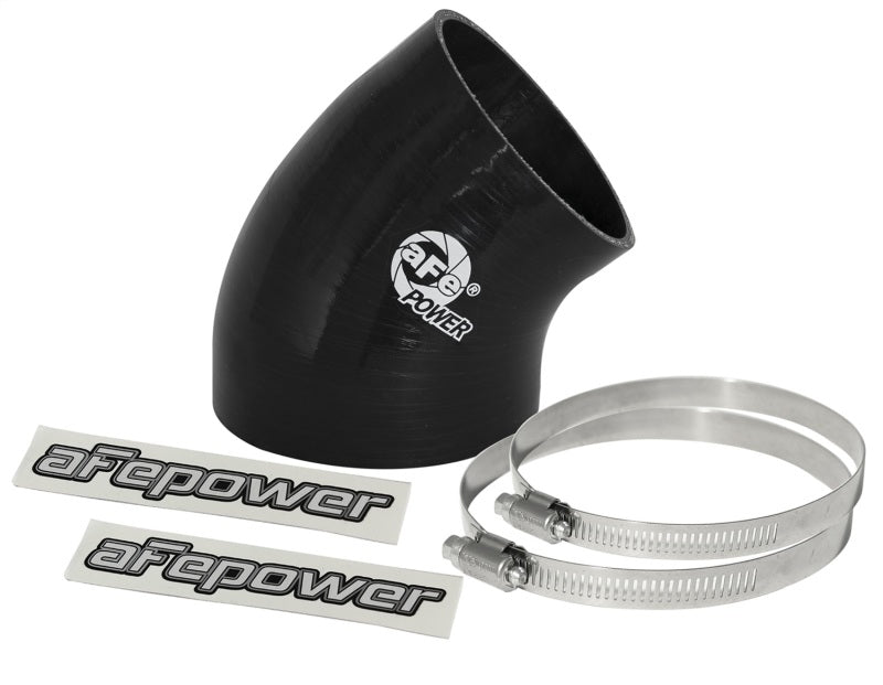 aFe MagnumFORCE Cold Air Int Sys Spare Parts Kit (4-3.5in ID x 40 Deg) Elbow Reducing Coupler - Blk-thumbmail-1