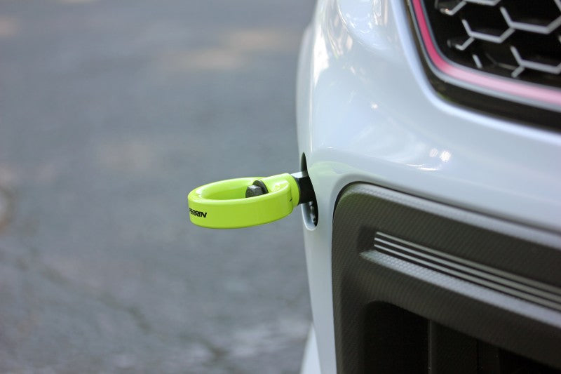 Perrin 18-21 WRX/STI / 13-20 BRZ / 17-20 Toyota 86 Front Tow Hook Kit - Neon Yellow-thumbmail-7