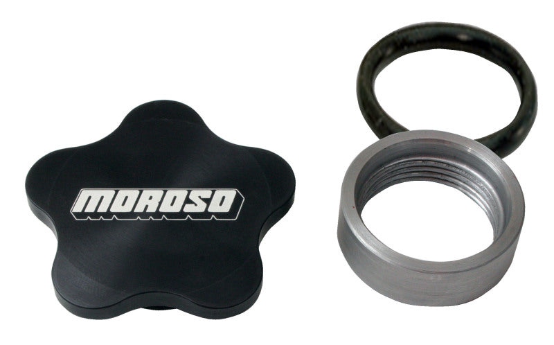Moroso Universal Filler Cap Kit - 1-3/8-12 - Aluminum Bung - Black Anodized-thumbmail-1