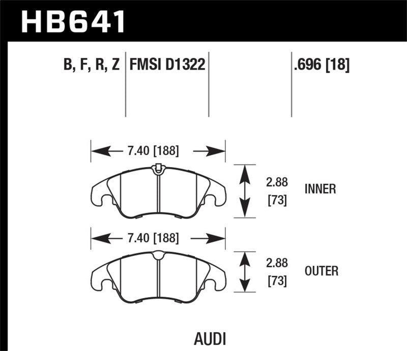 Hawk 2009-2014 Audi A4 HPS 5.0 Front Brake Pads-thumbmail-2