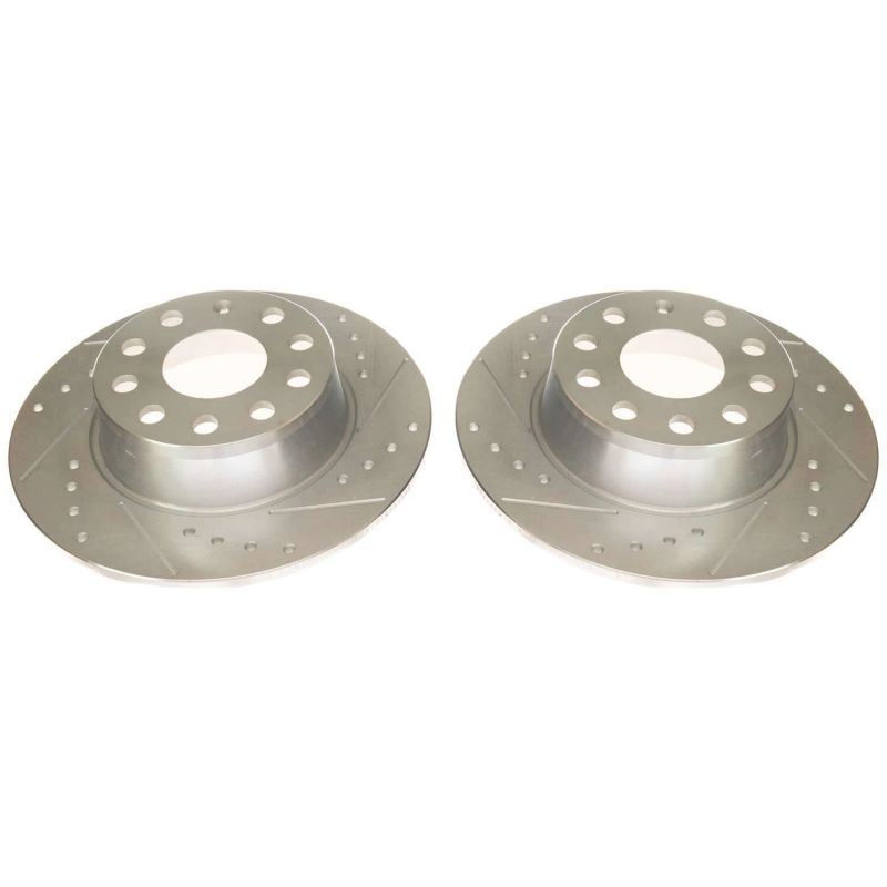 Power Stop 2019 Volkswagen Jetta Rear Evolution Drilled & Slotted Rotors - Pair-thumbmail-1
