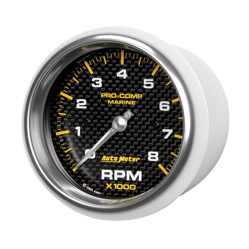 Autometer Marine Carbon Fiber 3-3/8in 8k RPM Tachometer-thumbmail-3