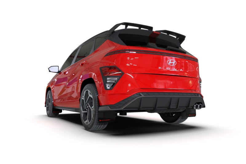 Rally Armor 2024 Hyundai Kona N Line Black UR Mud Flap - Metallic Black Logo-thumbmail-2
