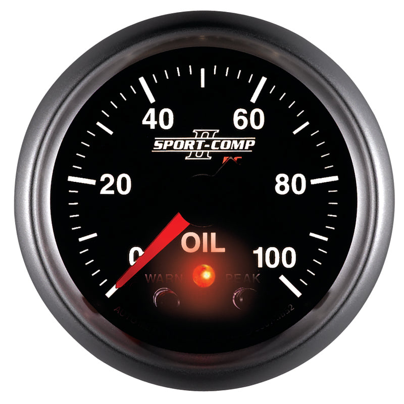 Autometer Sport-Comp II 52.4mm 0-100 PSI Oil Pressure Peak & Warn w/ Electronic Control Gauge-thumbmail-6
