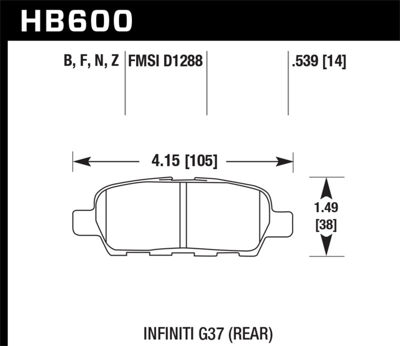 Hawk Infiniti G35 Sport/G37 / 08-10 Nissan Rogue / 07-09 Sentra SE-R / 10 Sentra SE-R M/T Performanc-thumbmail-2