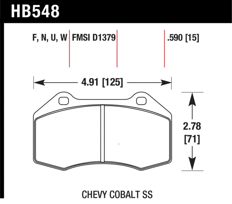 Hawk Renault Clio / Cobalt SS DTC-70 Front Brake Pads-thumbmail-1