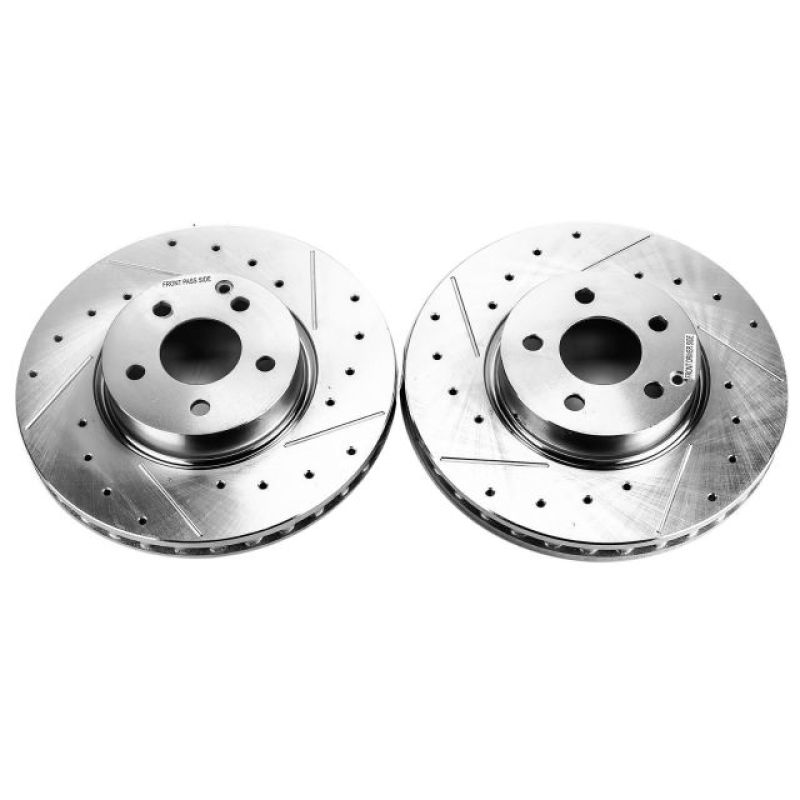 Power Stop 17-19 Audi A4 Front Evolution Drilled & Slotted Rotors - Pair-thumbmail-1