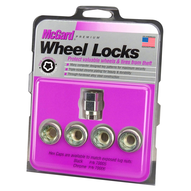 McGard Wheel Lock Nut Set - 4pk. (Under Hub Cap / Cone Seat) M12X1.25 / 19mm & 21mm Hex / .775in. L-thumbmail-2