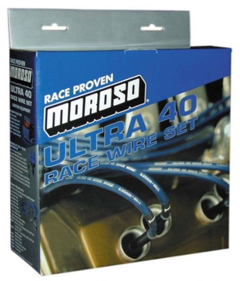 Moroso Chevrolet Big Block Ignition Wire Set - Ultra 40 - Unsleeved - HEI - Crab Cap - Red-thumbmail-1