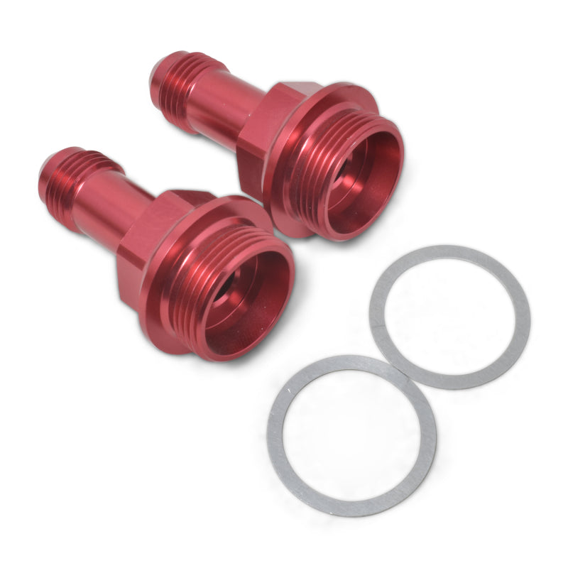 Russell Performance 7/8in -20 x -6 AN Male Flare Extended (2 pcs.) (Red/Blue)-thumbmail-8