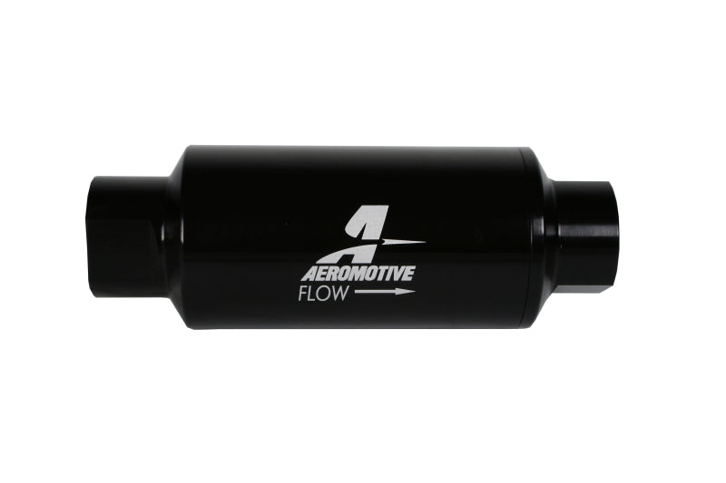 Aeromotive In-Line Filter 10AN 10 Micron Microglass Element Bright-Dip Black 2in OD-thumbmail-3