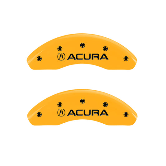 MGP 4 Caliper Covers Engraved Front & Rear Acura Yellow Finish Black Char 2005 Acura NSX