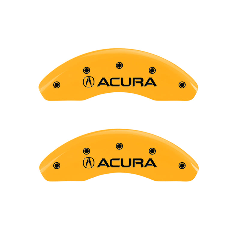MGP 4 Caliper Covers Engraved Front Acura Rear RSX Yellow Finish Black Char 2003 Acura RSX-thumbmail-2
