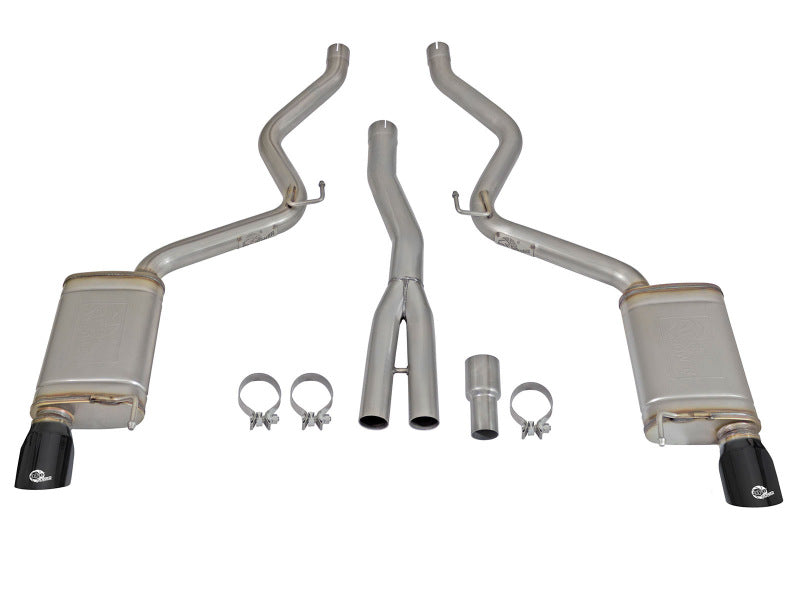 aFe MACHForce XP Exhausts Cat-Back SS-304 EXH w/ Black Tips 15-16 Ford Mustang EcoBoost 2.3L (t)-thumbmail-6