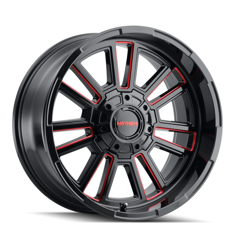 Mayhem 8115 Apollo 20x10 / 8x170 BP / -19mm Offset / 125.2mm Hub Black w/ Prism Red Wheel-thumbmail-2