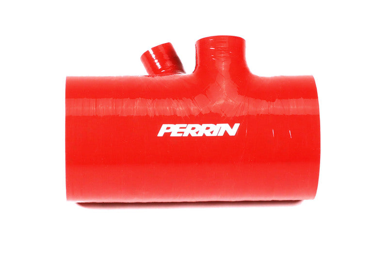 Perrin 2022+ Subaru WRX Red 3in Turbo Inlet Hose w/ Nozzle (Short)-thumbmail-4