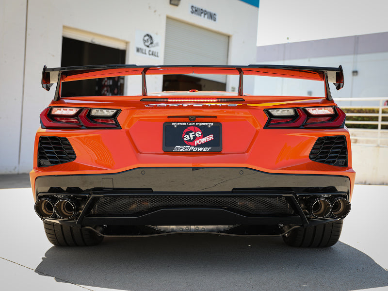aFe MACH Force-Xp 3in to 2-1/2in 304SS Cat-Back 2020 Chevy Corvette (C8) 6.2L - Carbon Fiber Tip-thumbmail-3