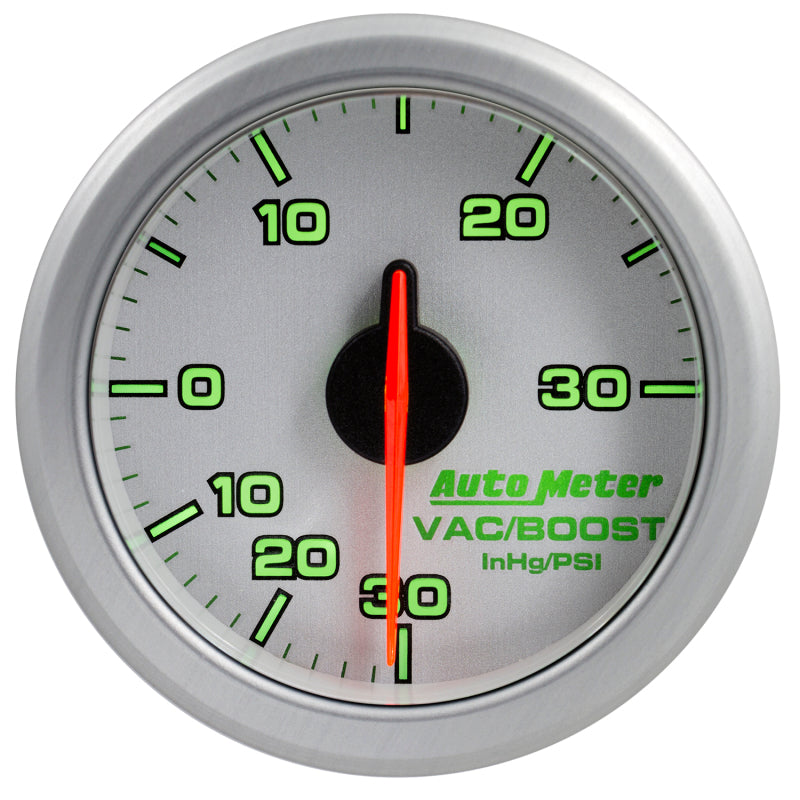 Autometer Airdrive 2-1/6in Boost/Vac Gauge 30in HG/30 PSI - Silver-thumbmail-6