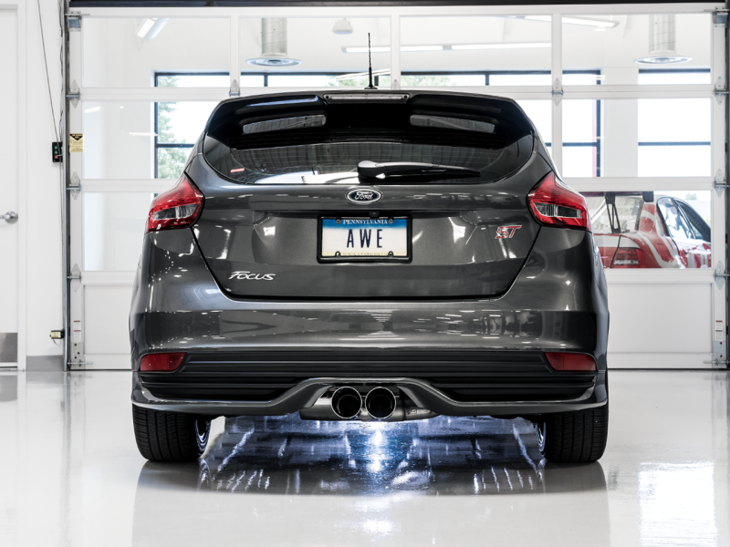 AWE Tuning Ford Focus ST Touring Edition Cat-back Exhaust - Non-Resonated - Chrome Silver Tips-thumbmail-5