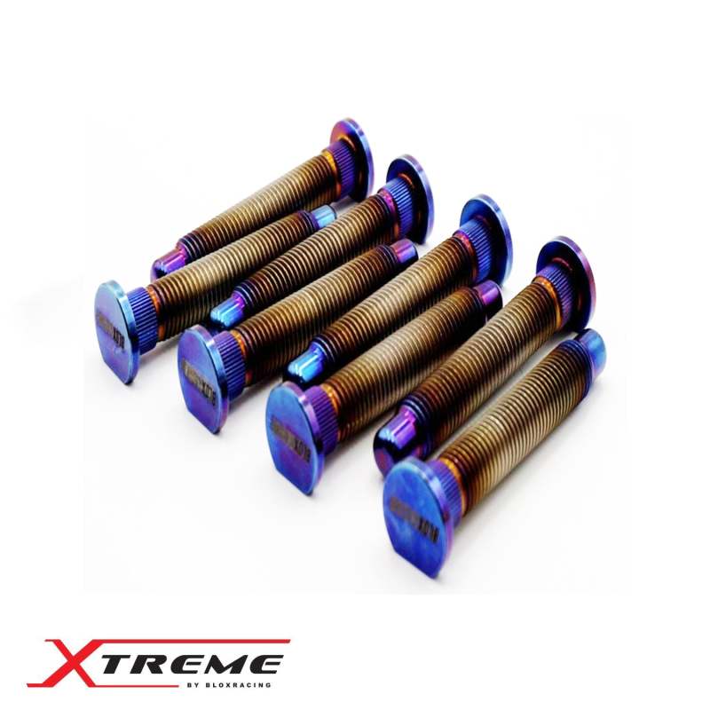 BLOX Racing Titanium Extended Wheel Studs M12X1.5mm 8Pcs Honda Fitment - Burnt-thumbmail-2