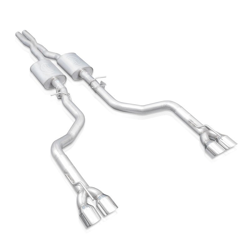 Stainless Works 15-19 Dodge Challenger 6.2L/6.4L Hemi 3in Redline Catback X-Pipe w/4in Quad Tips-thumbmail-1
