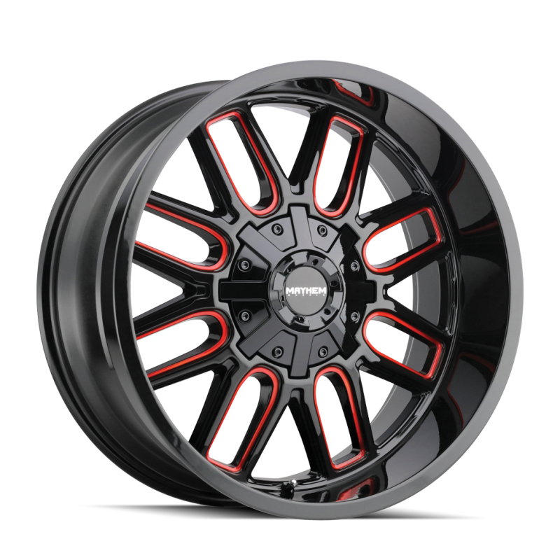 Mayhem 8107 Cogent 20x9 / 6x135 BP / 18mm Offset / 106mm Hub Black w/ Prism Red Wheel-thumbmail-2