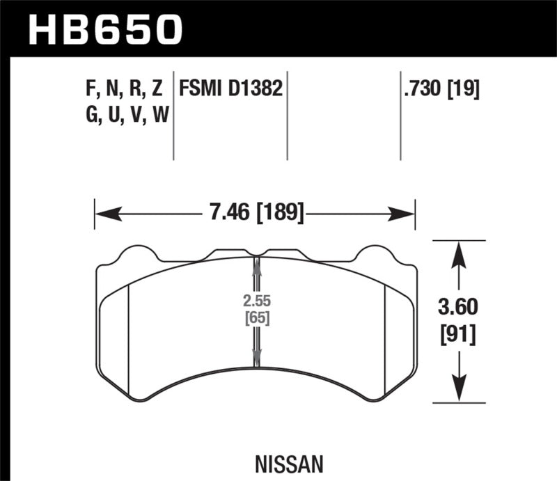 Hawk 09-11 Nissan GT-R HP+ Street Front Brake Pads-thumbmail-2