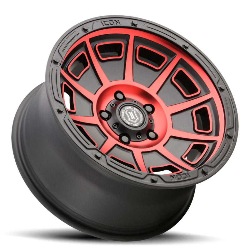ICON Victory 17x8.5 6x120 0mm Offset 4.75in BS Satin Black w/Red Tint Wheel-thumbmail-8