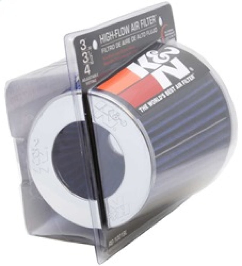 K&N Universal Air Filter Chrome Round Tapered Blue - 4in Flange ID x 1.125in Flange Length x 5.5in H-thumbmail-13