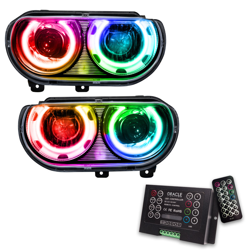 Oracle 08-14 Dodge Challenger SMD HL (HID Style) - ColorSHIFT w/ 2.0 Controller-thumbmail-1