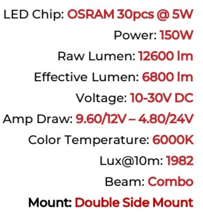 Go Rhino Xplor Blackout Combo Series Sgl Row LED Light Bar w/Amber (Side/Track Mount) 39.5in. - Blk-thumbmail-3