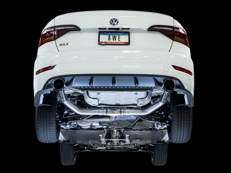 AWE Tuning 18-21 Volkswagen Jetta GLI Mk7 Track Exhaust - Chrome Silver Tips (Fits High-Flow DP)-thumbmail-3