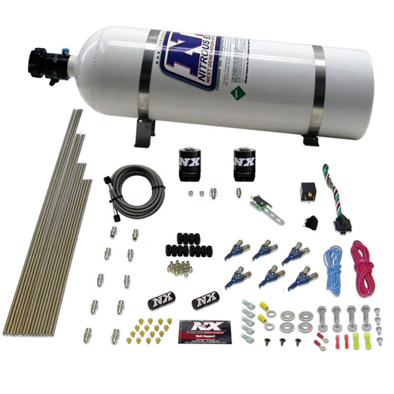 Nitrous Express 6 Cyl Gas Nitrous Kit (150-375HP) w/15lb Bottle-thumbmail-2