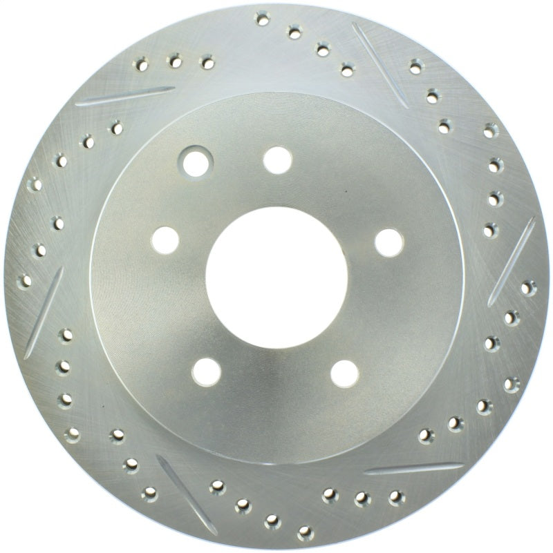 StopTech Select Sport Nissan Slotted and Drilled Left Rear Rotor-thumbmail-1