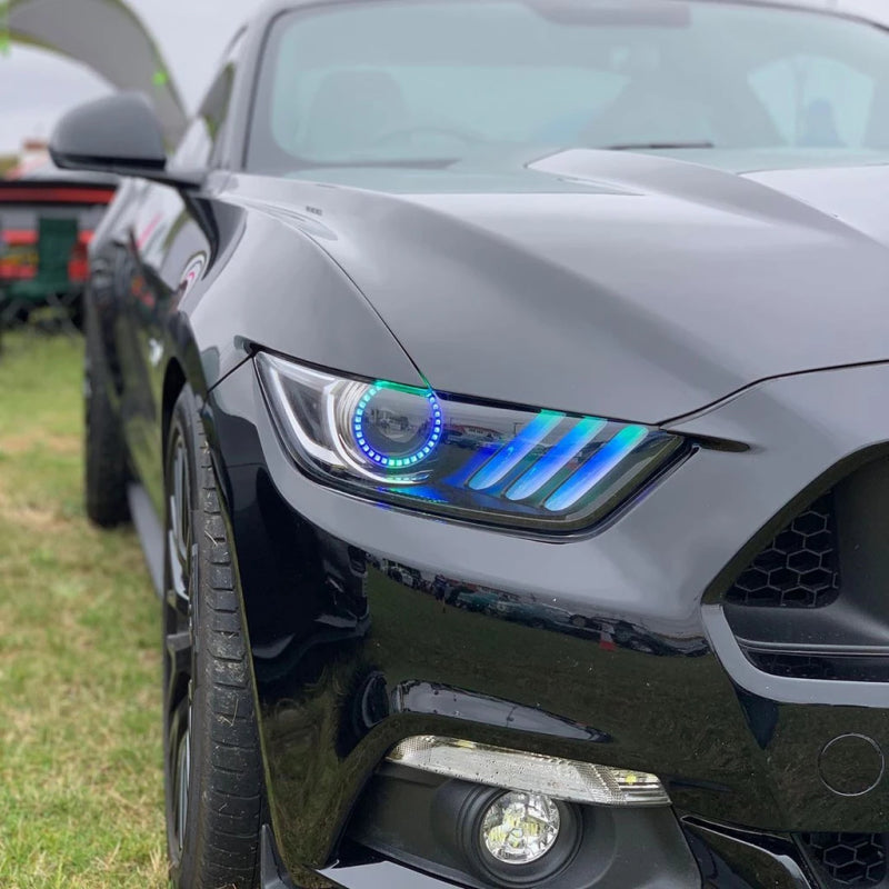 Oracle 15-17 Ford Mustang V6/GT/Shelby Dynamic DRL Upgrade w/ Halo Kit - ColorSHIFT - Dynamic-thumbmail-6